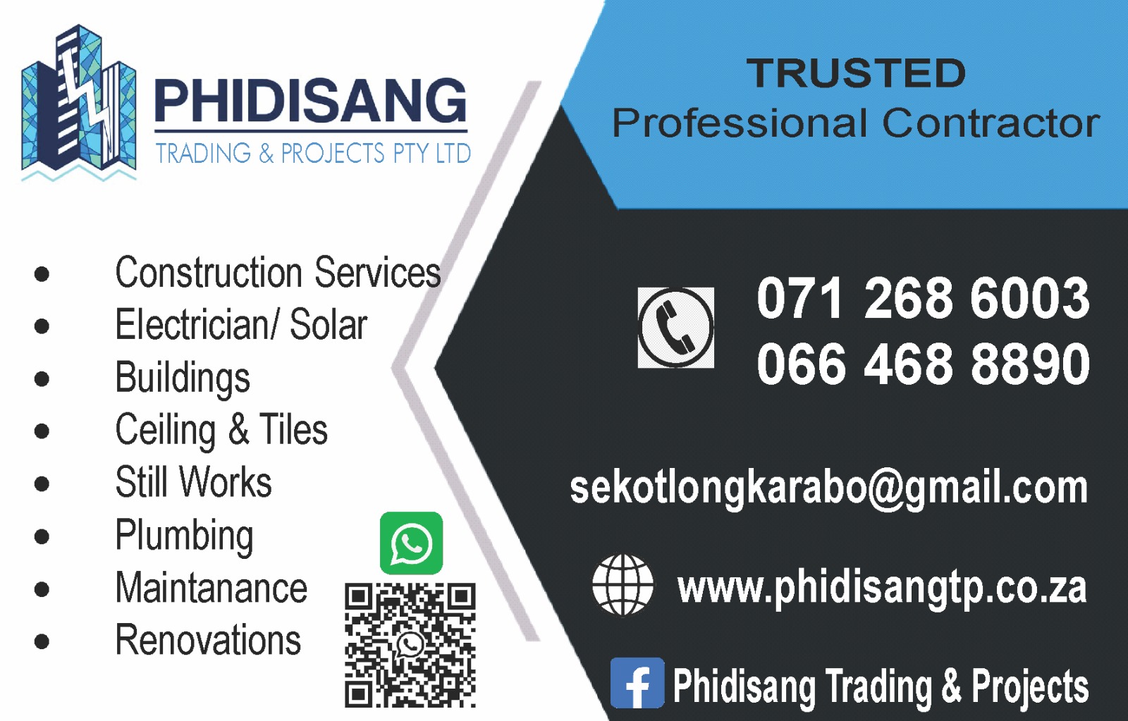 Phidisang Trading and other Project Pty Ltd logo - Solar installer in Randfontein, Gauteng